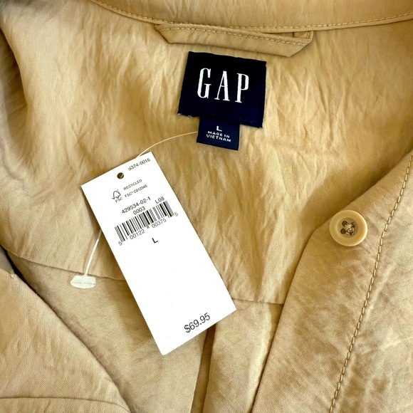 GAP Beige Button-Up Dress with Belt - Picture 5 of 5